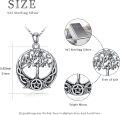 wholesale 925 Sterling Silver Tree of Life Pentacle Necklace for Women - Wicca Pagan Jewelry with 3 Moons and Celtic Knots Design-0-3