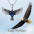 wholesale 925 Sterling Silver Birthstone Eagle Necklace for Women-0-2