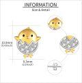 wholesale Gold-Plated 925 Sterling Silver Chick Cubic Zirconia Stud Earrings for Women-0-4