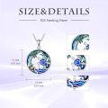 wholesale TOUPOP Sea Turtle Gifts Sterling Silver Tropical Palm Tree Ocean Pendant Crystal Sea Turtles Jewelry Christmas Summer Gifts For Women Her -0-5