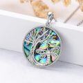 wholesale Sterling Silver Crystal Abalone Shell Animal Pendant Tree of Life Necklace-0-21