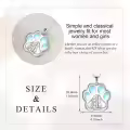wholesale 925 Sterling Silver Paw Print Girl and Dog Pendant Necklace for Women Gifts-0-5