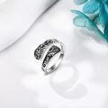 wholesale 925 Sterling Silver Sunflower & Butterfly Spoon Ring Adjustable Size 4-11-0-1