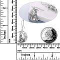 wholesale 925 Sterling Silver Howling Wolf Moon Drop Earrings for Women Girls  4cm Long-0-2