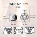 wholesale 925 Sterling Silver Star of David 777 Pendant Necklace for Men -0-3