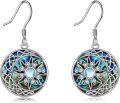 wholesale 925 Sterling Silver Celtic Knot Moon & Sun Shell Drop Earrings Gifts for Her-0-0