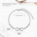 wholesale Sterling Silver & 5A CZ Infinity Daughter Bracelet - Adjustable, Hypoallergenic, Gift for Mom & Daughter-0-3