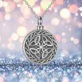 wholesale 925 Sterling Silver Celtic Knot Urn Necklace for Ashes Heart Pendant Cremation Jewelry for Ashes Keepsake Necklace Irish Gifts for Women Girls-0-4
