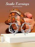 wholesale 925 Sterling Silver Snake Hoop Earrings - Unique Gift for Her-0-5