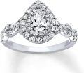 wholesale 925 Sterling Silver 2ct Pear & Round Moissanite Bridal Set Engagement & Wedding Rings-0-2