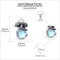 wholesale 925 Sterling Silver Moonstone Mushroom Pendant Necklace for Women Mother's Day Jewelry-0-4