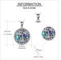 wholesale 925 Sterling Silver Abalone Shell Tree of Life Pendant Necklace for Women Christmas s-0-3