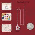 TOUPOP Sterling Silver Mother Daughter Necklace Gemstone Jewelry Gift-0-4