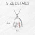 wholesale 925 Sterling Silver Daughter Heart Pendant with Mother and Child Figurine Necklace - I Love You Forever Gifts for Mom from Daughter-0-2