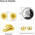 wholesale Gold 925 Sterling Silver Sunflower Stud Earrings - Floral s for Her-0-4