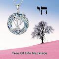 wholesale Sterling Silver Crystal Tree of Life Necklace Celtic Knot Jewelry for Women-0-26