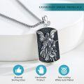 wholesale 925 Sterling Silver Guardian Angel Pendant Necklace with Inspirational Engraving, Religious Gift for Graduation Communion Protection-0-5