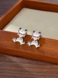wholesale Sterling Silver Animal Stud Earrings Cute Axolotl Cow Pig Koala Frog Bulldog Panda Highland Cow Bee Cat for Women Christmas Birthday-0-79
