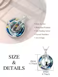 TOUPOP Sterling Silver & Stone Celtic Tree of Life Moon Cat Pendant Necklace-0-3