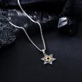 wholesale 925 Sterling Silver Star of David Pendant Gold Plated Chain Jewish s for Women-0-2
