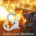 wholesale 925 Sterling Silver Moon Sunflower Koala Pendant Necklace s for Women-0-1