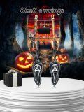 wholesale 925 Sterling Silver Scream Face Halloween Dangle Earrings Gothic Gift for Her-0-5