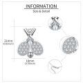 wholesale 925 Sterling Silver Crossed Tennis Rackets Cubic Zirconia Ball Pendant Necklace-0-4