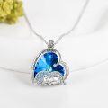 wholesale 925 Sterling Silver Blue Crystal Angel Baby Memorial Necklace for Women - Miscarriage Infant Loss Gift for Mom-0-3