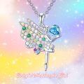 wholesale TOUPOP Fairy Necklace Sterling Silver Fairy Butterfly Angel Pendant Necklace Christmas Birthday Jewelry Gifts For Women Her Daughter Sister -0-1