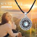 wholesale 925 Sterling Silver Moonstone Photo Locket Pendant Necklaces Personalized Gifts for Mom Dad Couples-0-6