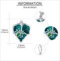 wholesale 925 Sterling Silver Green Leaves & Insects Drop Earrings Gift for Her-0-4