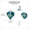 wholesale 925 Sterling Silver Green Leaves & Insects Drop Earrings Gift for Her-0-4