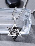 wholesale 925 Sterling Silver & Black  Evil Eye Star Pendant Necklace for Men/Women-0-4