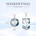 wholesale TOUPOP Birthday Gifts Moon Star Necklace 925 Sterling Silver Celtic Moon Jewelry Blue Crystal Christmas Gifts For Women Wife Mom Grandma -0-5