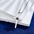 wholesale 925 Sterling Silver Teardrop Crystal Cross Projection Necklace for Women and Men Personalized Photo Pendant Elegant s-0-1