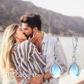 wholesale 925 Sterling Silver Opal Pear-Shaped Drop Earrings with Leverback Hooks for Women Gift Ideas-0-9