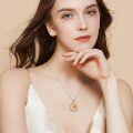 wholesale 925 Sterling Silver Sun & Moon Pendant with Blue and White Opals Labradorite Stone - Perfect Gift for Teenage Girls-0-25