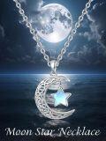 wholesale Sterling Silver Moon Star Necklace Celestial Pendant for Women-0-22