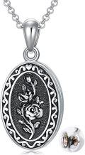 wholesale  Sterling Silver 12 Month Birth Flower Photo Locket Necklace Jewelry Gift -0-63