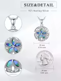 wholesale 925 Sterling Silver Blue Opal Starfish Pendant Necklace for Women Sea Life  45cm Chain Length-0-4