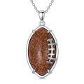 TOUPOP Sterling Silver Basketball Football Pendant Sports Jewelry-0-0