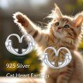 wholesale 925 Sterling Silver Open Heart Stud Earrings White Gold Plated Jewelry For Women-0-2