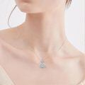 wholesale 925 Sterling Silver Crossed Tennis Rackets Cubic Zirconia Ball Pendant Necklace-0-5