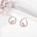 wholesale 925 Sterling Silver Llama Animal Charm Hoop Earrings for Women Girls Mothers Day Gift-0-2