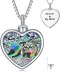 wholesale 925 Sterling Silver Heart Tree of Life Cremation Jewelry Keepsake Pendant Forever in My Heart w/Filler Kit-0-0