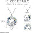 wholesale TOUPOP Dog Necklace For Women Sterling Silver Pendant Necklace With Crystal -0-3