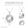 TOUPOP Sterling Silver Crystal Dog Pendant Necklace For Women-0-3