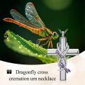 wholesale TOUPOP Butterfly/ladybug/cardinal/dragonfly/bee/hummingbird Cross Urn Necklaces For Ashes Cremation Jewelry 925 Sterling Silver Memorial Keepsake Jewelry For Women (with Funnel Filler) -0-4