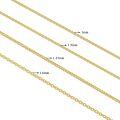 wholesale 14k Real Gold Thin Cable Chain Necklace for Women 1mm 1.2mm 1.35mm 1.6mm 1.75mm Durable Strong Solid Gold Chain Necklaces-0-1