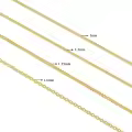 wholesale 14K Gold (Au585) Nickel-Free Hypoallergenic Lightweight Chain 1mm-1.35mm 14-36 Lobster Clasp Gift for Women-0-1